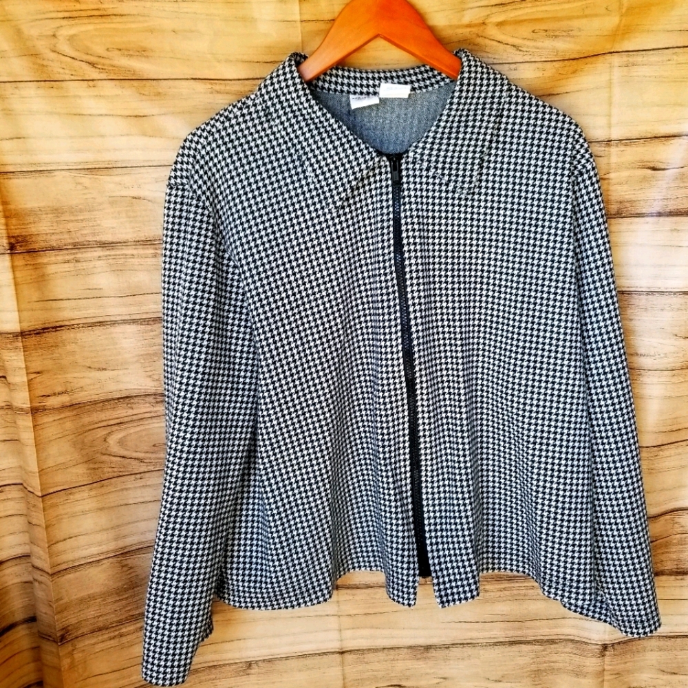 Vintage Sostanza Houndstooth Zippered Jacket
